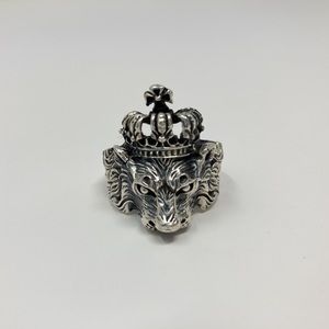 Crown Lion King ring sterling silver 925 for men